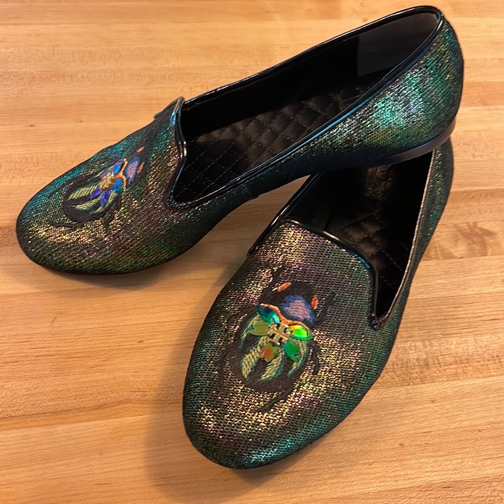 Tory Burch Beetle Iridescent Loafer